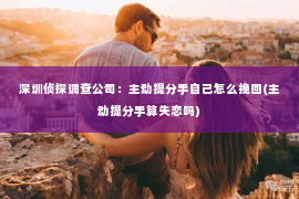 深圳侦探调查公司：主动提分手自己怎么挽回(主动提分手算失恋吗)