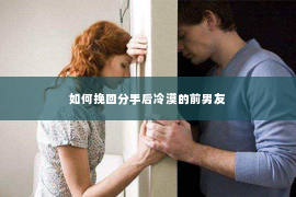 如何挽回分手后冷漠的前男友