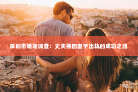 深圳市婚姻调查：丈夫挽回妻子出轨的成功之路