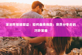 深圳市婚姻取证：如何曲线挽回：突然分手后的巧妙策略